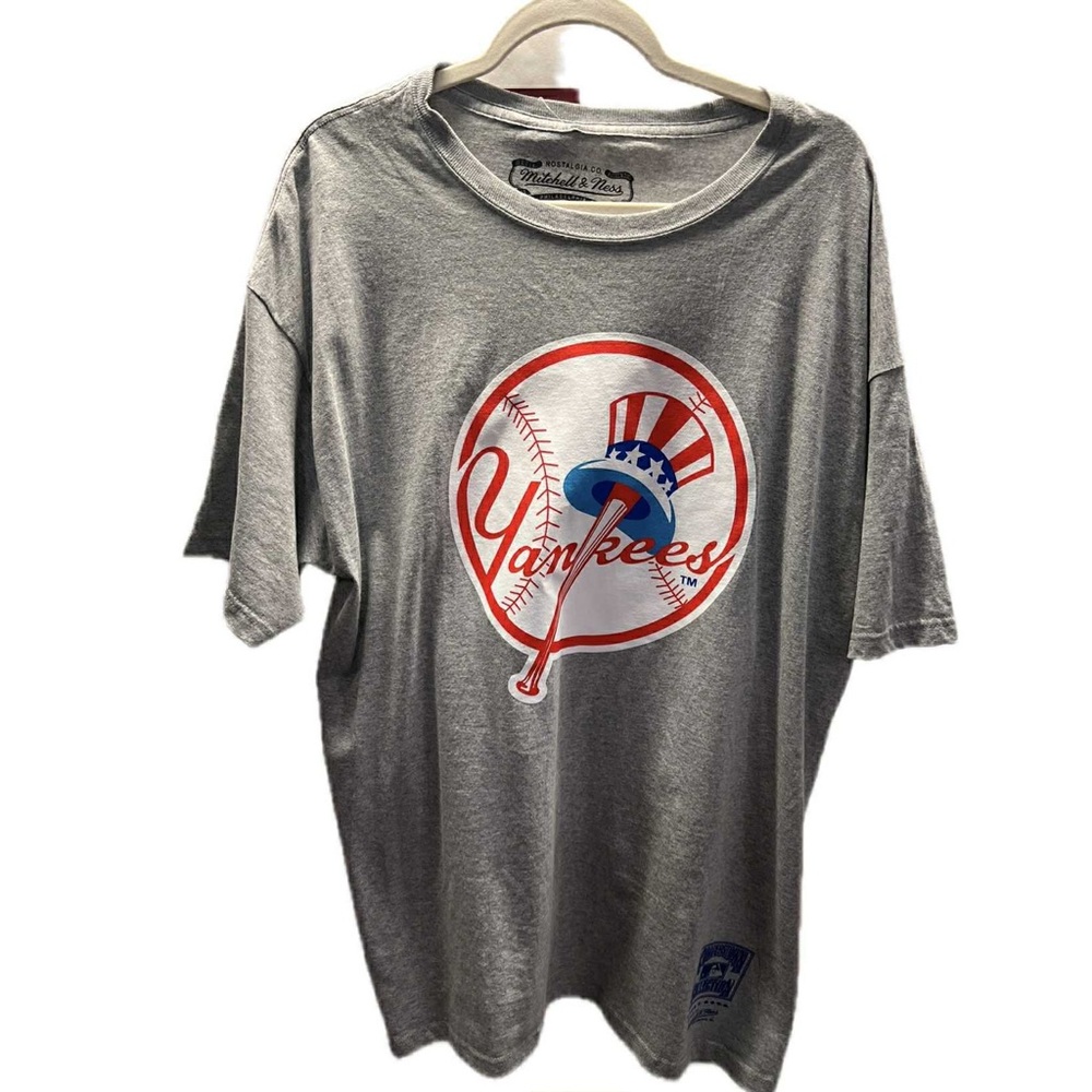 Mitchell & Ness Gray Yankees Logo Tee XL